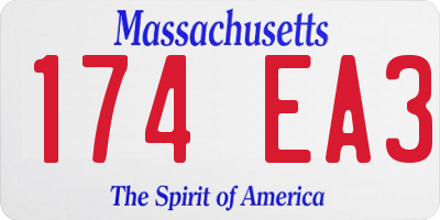 MA license plate 174EA3