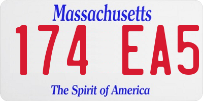 MA license plate 174EA5