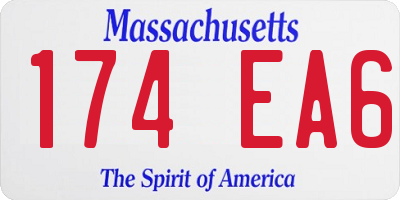 MA license plate 174EA6