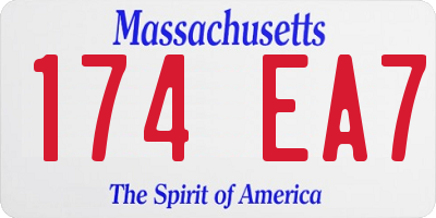 MA license plate 174EA7