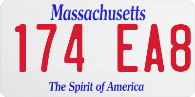 MA license plate 174EA8
