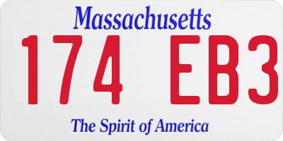 MA license plate 174EB3