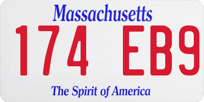 MA license plate 174EB9