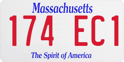 MA license plate 174EC1
