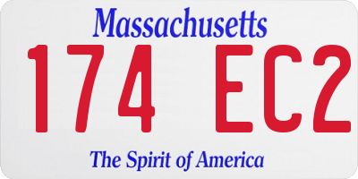 MA license plate 174EC2