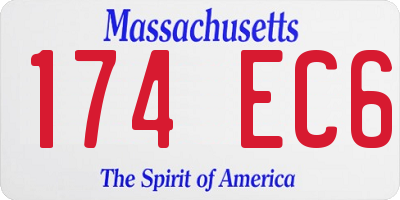 MA license plate 174EC6