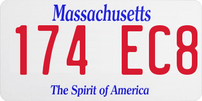 MA license plate 174EC8
