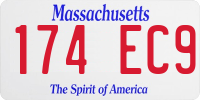 MA license plate 174EC9
