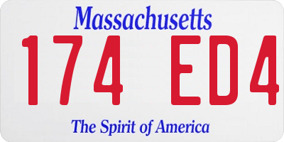 MA license plate 174ED4