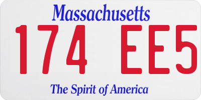 MA license plate 174EE5
