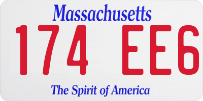MA license plate 174EE6
