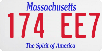 MA license plate 174EE7