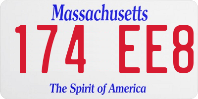 MA license plate 174EE8