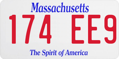 MA license plate 174EE9