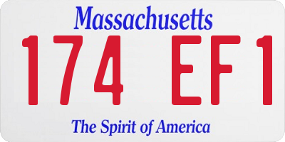 MA license plate 174EF1