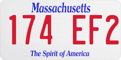 MA license plate 174EF2