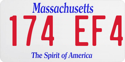 MA license plate 174EF4