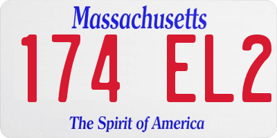 MA license plate 174EL2