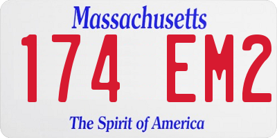 MA license plate 174EM2