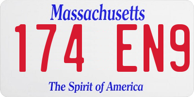 MA license plate 174EN9