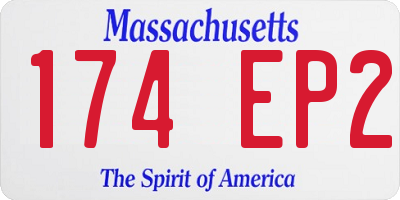 MA license plate 174EP2