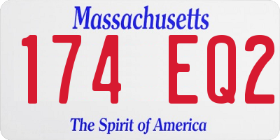 MA license plate 174EQ2