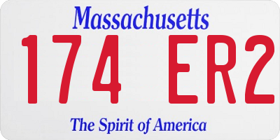 MA license plate 174ER2