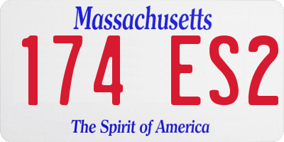 MA license plate 174ES2
