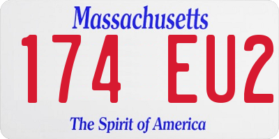 MA license plate 174EU2