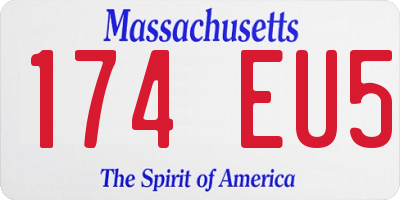 MA license plate 174EU5