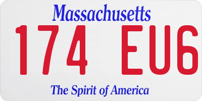 MA license plate 174EU6