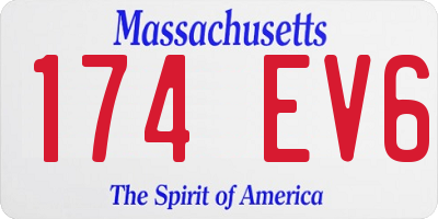 MA license plate 174EV6