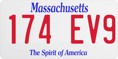 MA license plate 174EV9