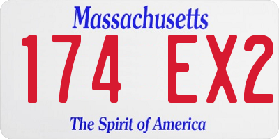 MA license plate 174EX2