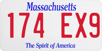 MA license plate 174EX9