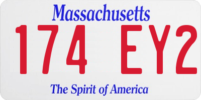 MA license plate 174EY2