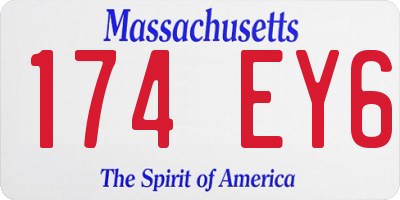 MA license plate 174EY6