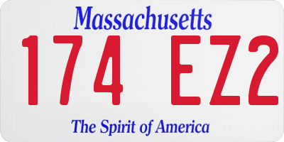 MA license plate 174EZ2