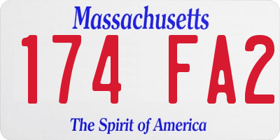 MA license plate 174FA2