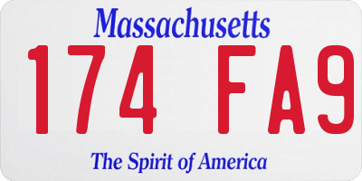 MA license plate 174FA9