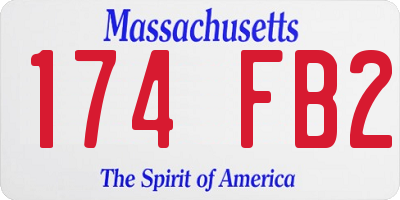 MA license plate 174FB2