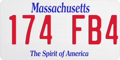 MA license plate 174FB4
