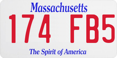 MA license plate 174FB5