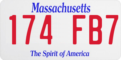MA license plate 174FB7