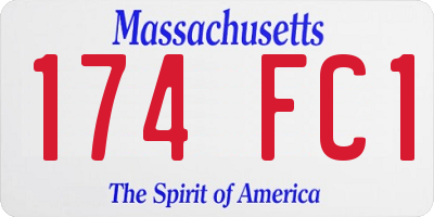 MA license plate 174FC1