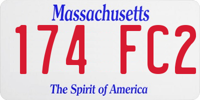 MA license plate 174FC2