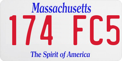 MA license plate 174FC5