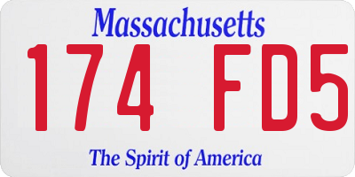 MA license plate 174FD5