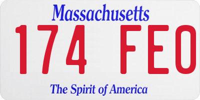 MA license plate 174FE0