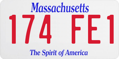 MA license plate 174FE1